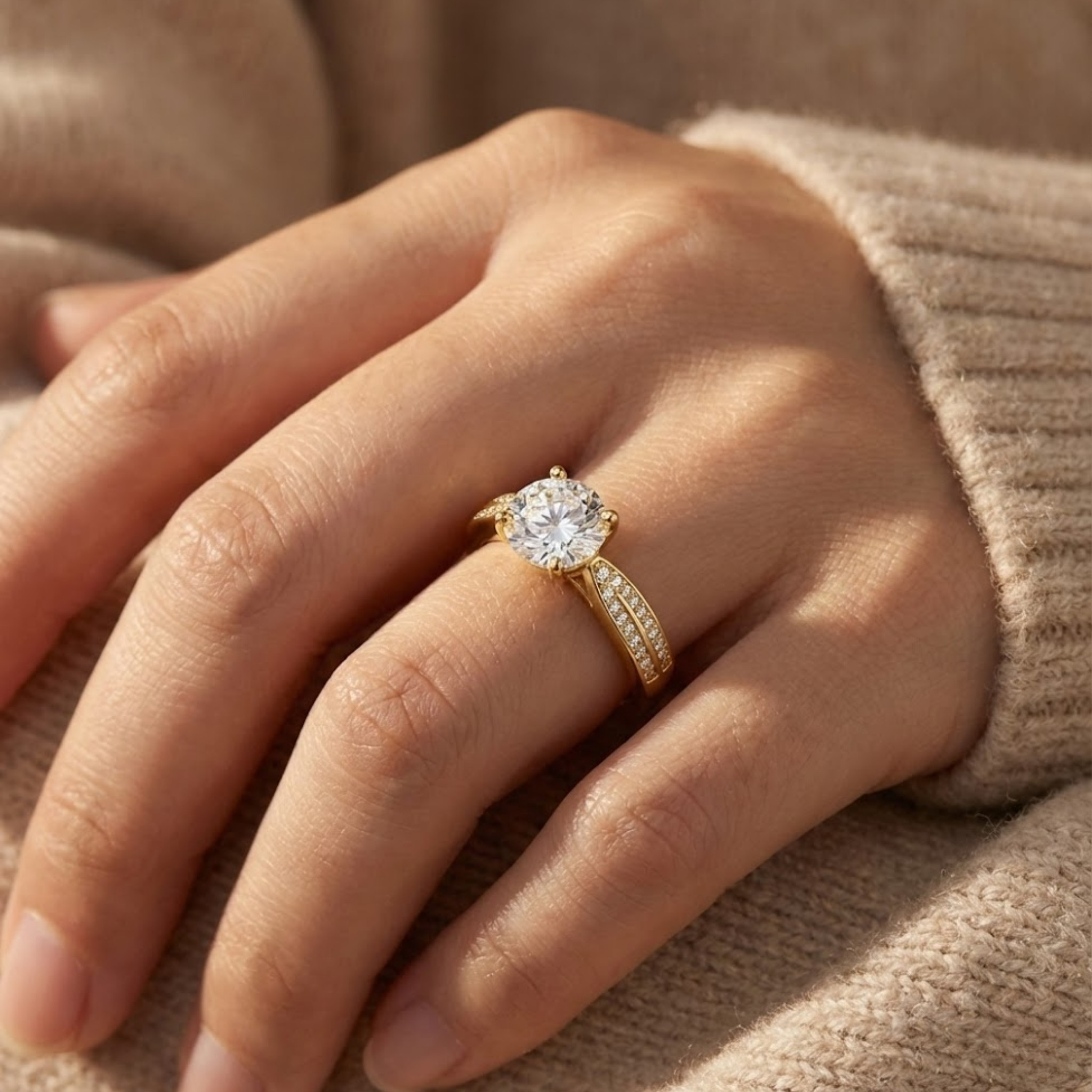 Nisreen Moissanite Ring