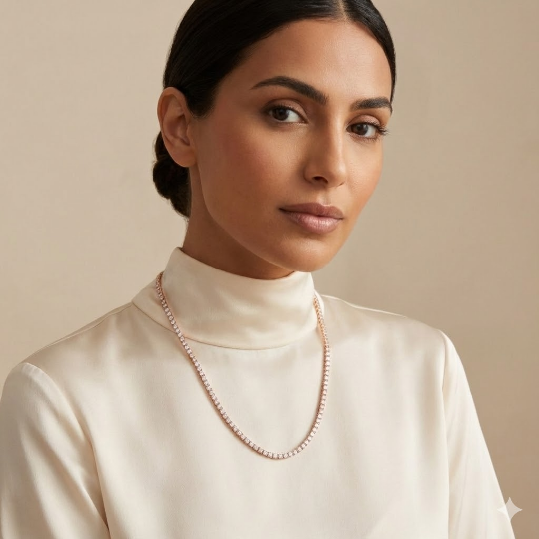 Moissanite Tennis Necklace - 3mm
