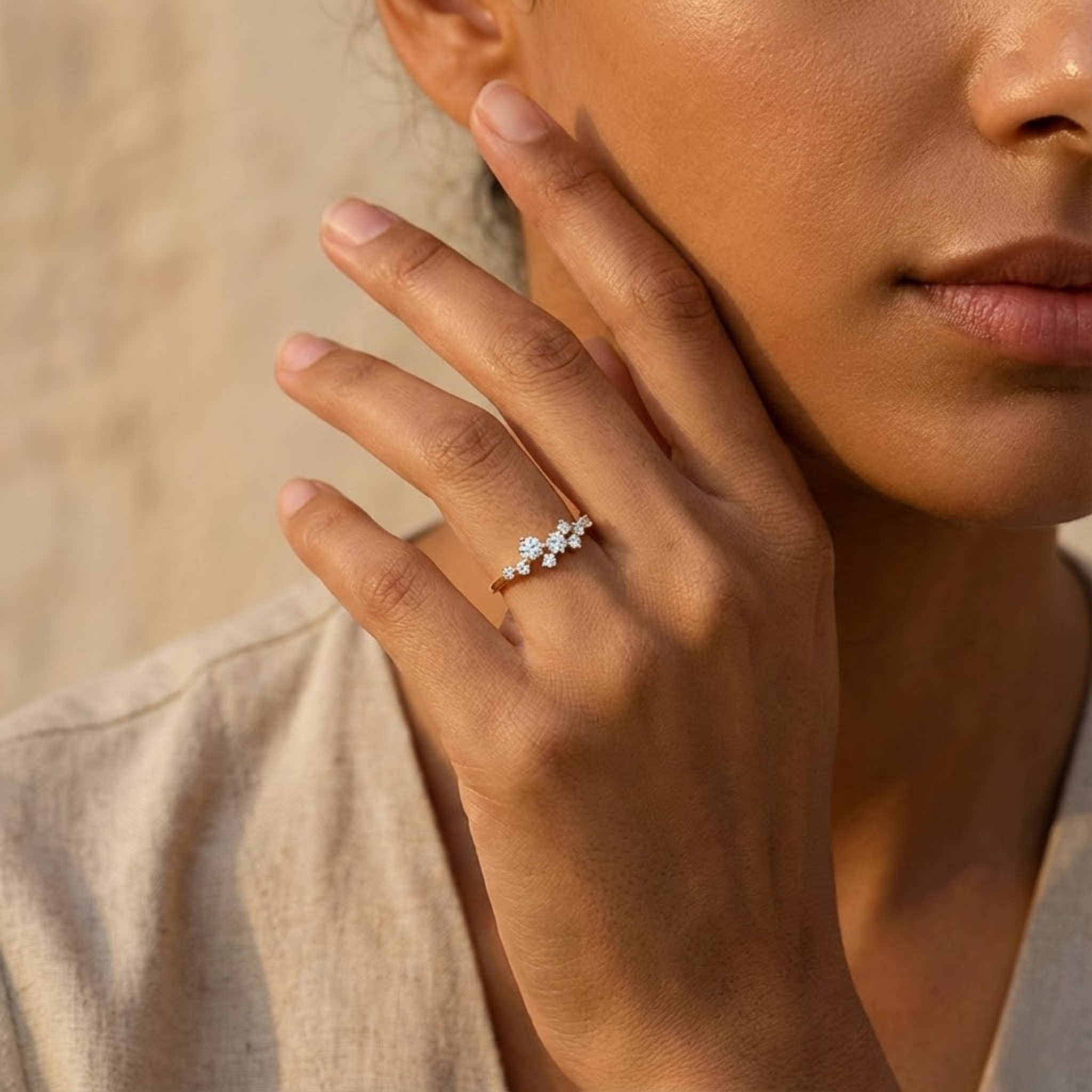 Ameera Moissanite Ring