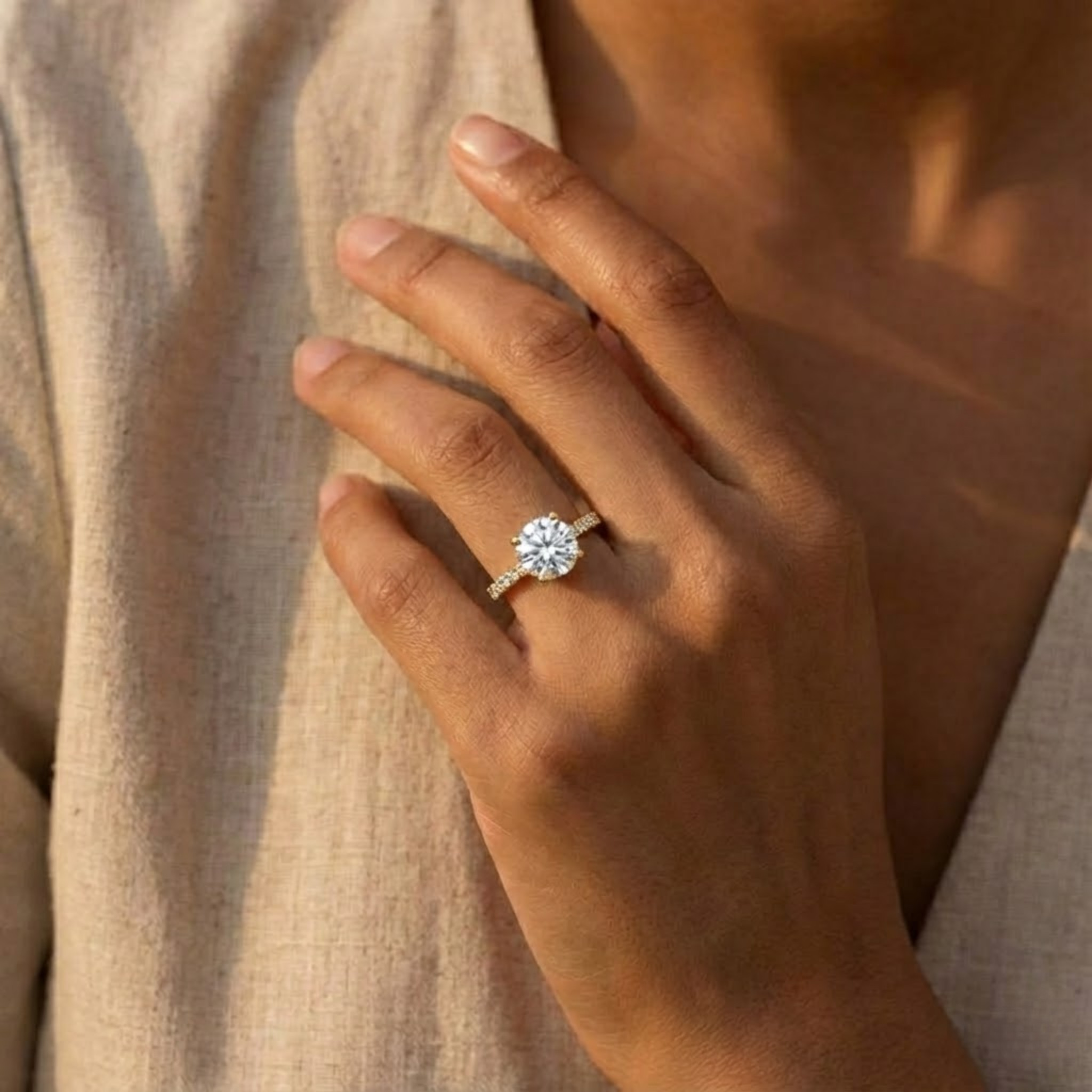 Aziza Moissanite Ring