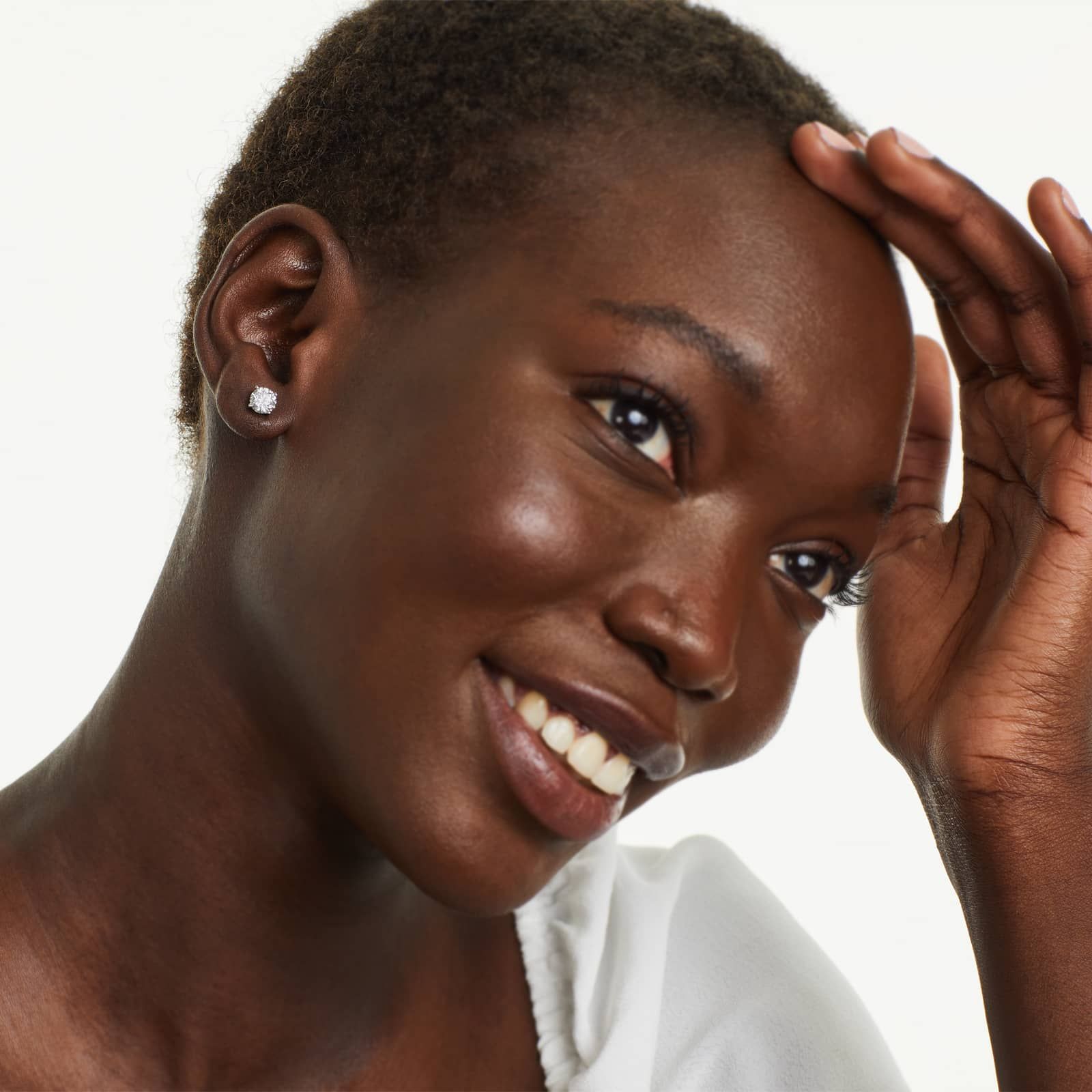 Heba Moissanite Stud Earrings