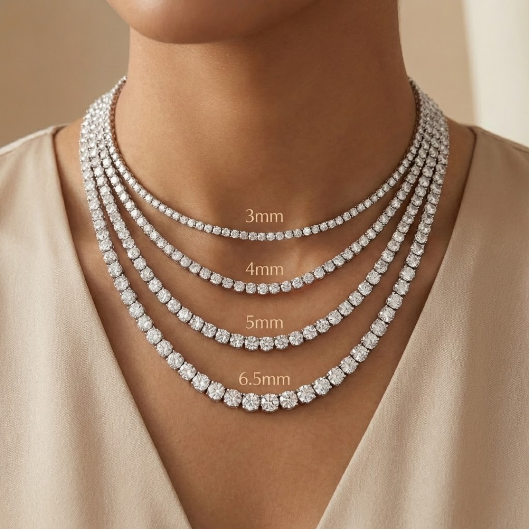 Moissanite Tennis Necklace - 3mm